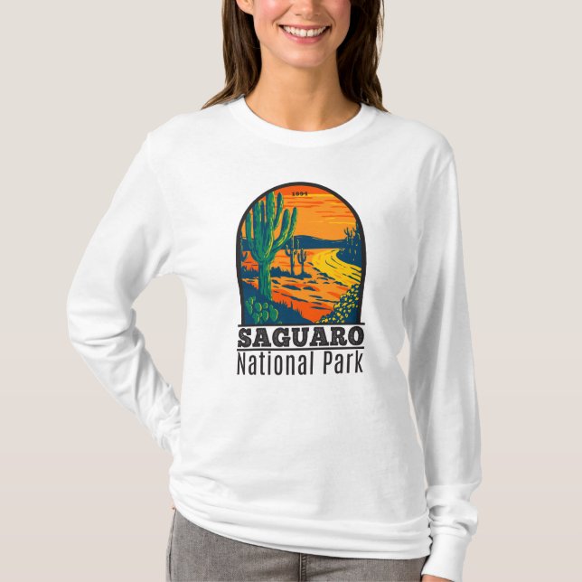Camiseta Saguaro National Park Arizona Vintage T-Shirt (Frente)