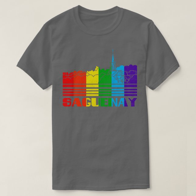 Camiseta Saguenay Pride Saguenay Gift LGBT Suportador do Sa (Frente do Design)