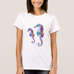 CAMISETA SAHORSE 1 DUO BEBÊ AZUL E MOSAIC ROSA