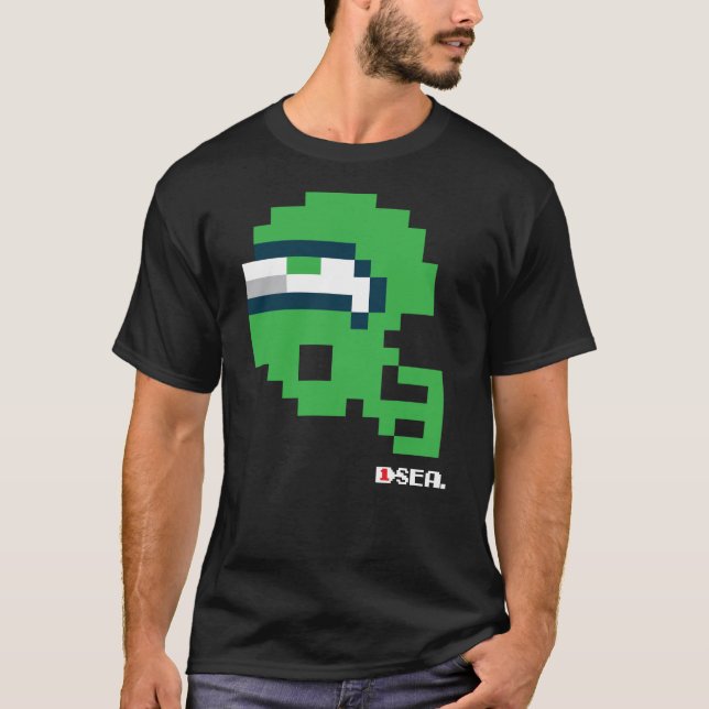 Camiseta Sahwks Alternar Helmet Tecmo Bowl (Frente)