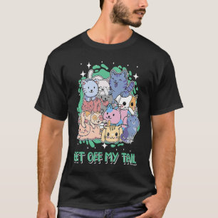 Camiseta Sai da Minha Cauda Humor de Gato Gatinhos Dicas d