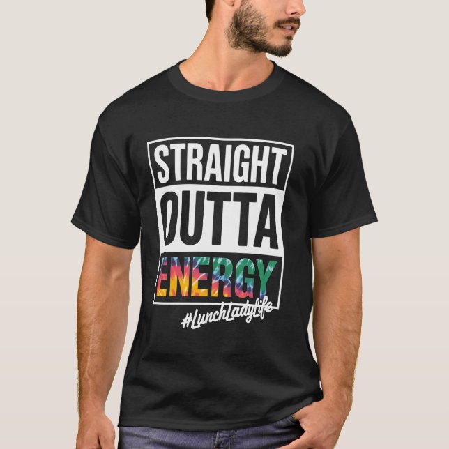 Camiseta Sai direto do almoço energético da vida Funny Cafe (Frente)