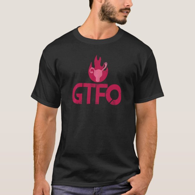 Camiseta Sai Fora Do Meu Útero Xingando Roe Vs (Frente)