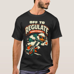 Camiseta Sai para regular emoções pateta de scooter ganso e