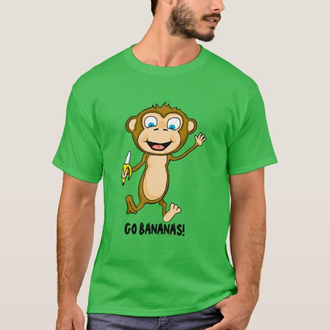 Camiseta Saia Básica de T-Shirt Dark de Bananas (Frente)