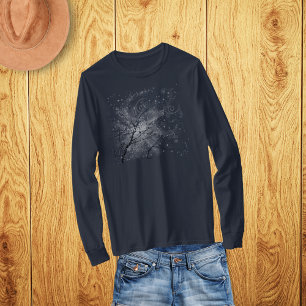 Camiseta Saia de Tleeve Longa com Solstício Céu