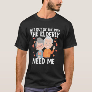 Camiseta Saia do Caminho os Idosos Precisam de Mim, Cuidado