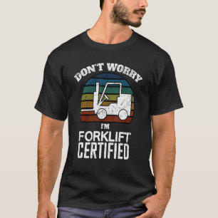 Camiseta Saia do driver de elevação do garfo do operador ce