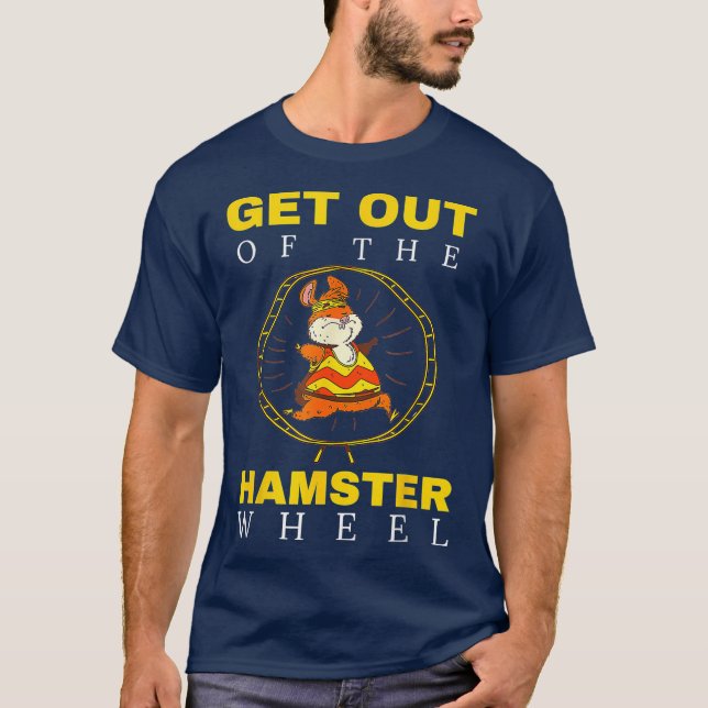 Camiseta Saia Do Escritório De Negócios Da Roda De Hamster (Frente)