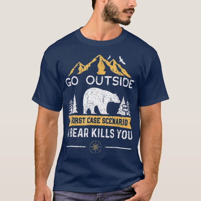 Camiseta Saia do pior cenário de caso Um Matar de urso (Frente)