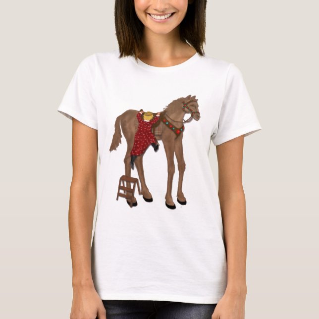 Camiseta Saia do seu cavalo alto (Frente)