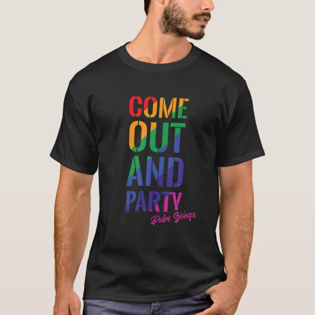 Camiseta Saia e Primavera de Palma da Festa LGBT Orgulho ga (Frente)