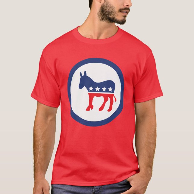 Camiseta Saia e vote | Partido Democrático Donkey (Frente)
