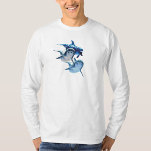 Camiseta Saia Longa Do Golfinho De Gargalos