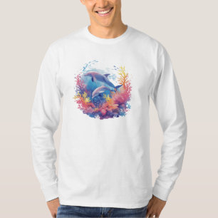 Camiseta Saia Longa Do Golfinho De Gargalos