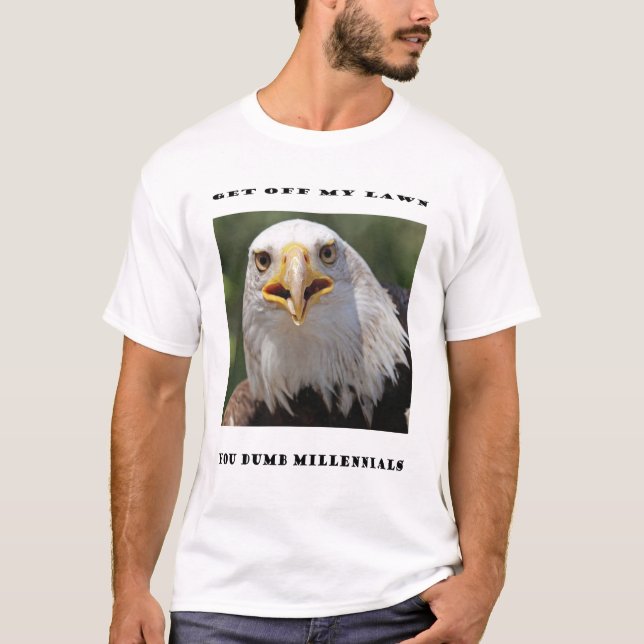 Camiseta Saia-o meu gramado millennials mudos (Frente)