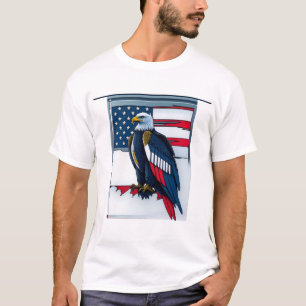 Camiseta Saia Patriótica da Águia e Bandeira