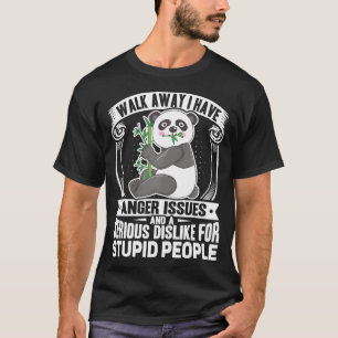 Camiseta Saia, Tenho Problemas De Raiva Engraçados Pandas.