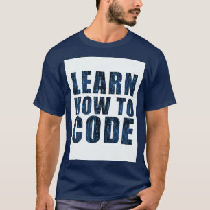 Camiseta Saiba como codificar (azul)