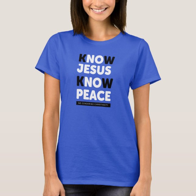 Camiseta Saiba que Jesus sabe a paz, nenhuma censura (Frente)