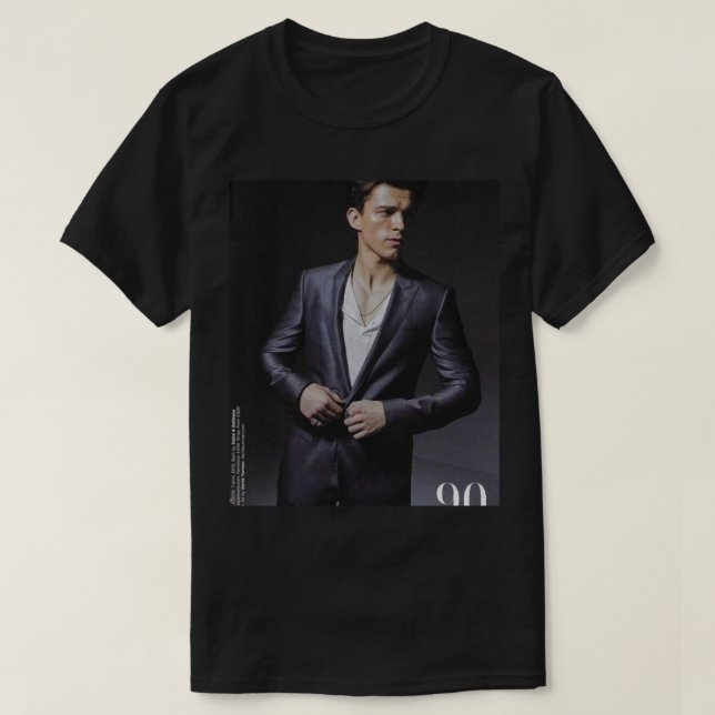 Camiseta Saída de Fotografia Britânica do Tom Holland GQ (Frente do Design)