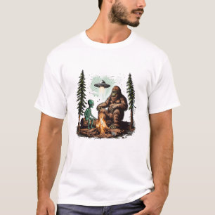 Camiseta Saída de Sasquatch de Alienígena de OVNI Bigfoot
