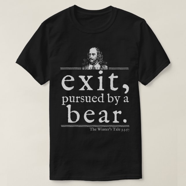 Camiseta Saída Perseguida por Bear Shakespeare Shirt Palco (Frente do Design)