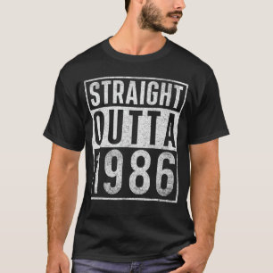 Camiseta Saído de 1986 Ano de Nascimento Aniversário vintag