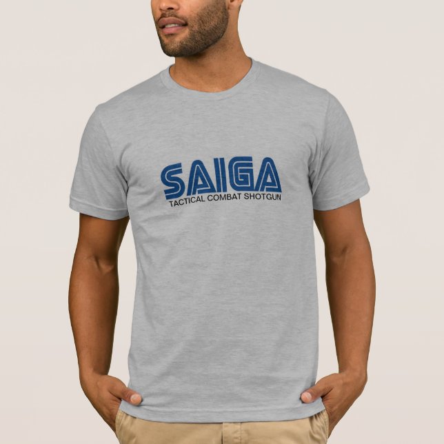 Camiseta Saiga 12 - Espingarda tática do combate (Frente)
