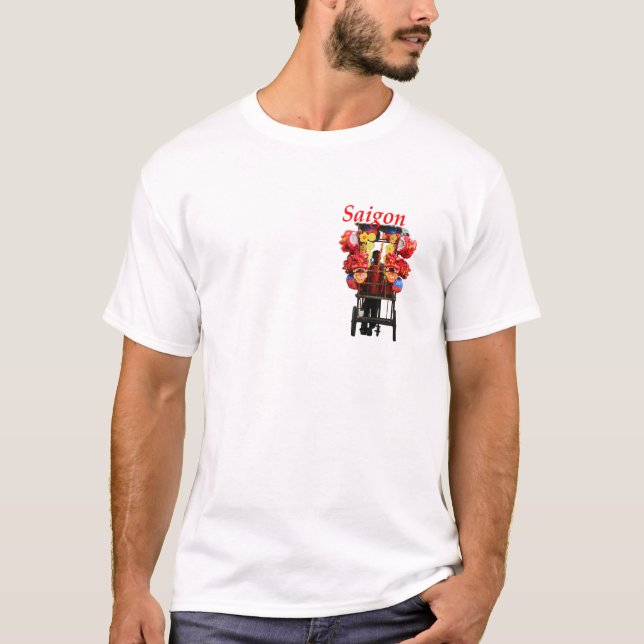 Camiseta Saigon Vietnam - dança do Leão Feliz ano novo (Frente)