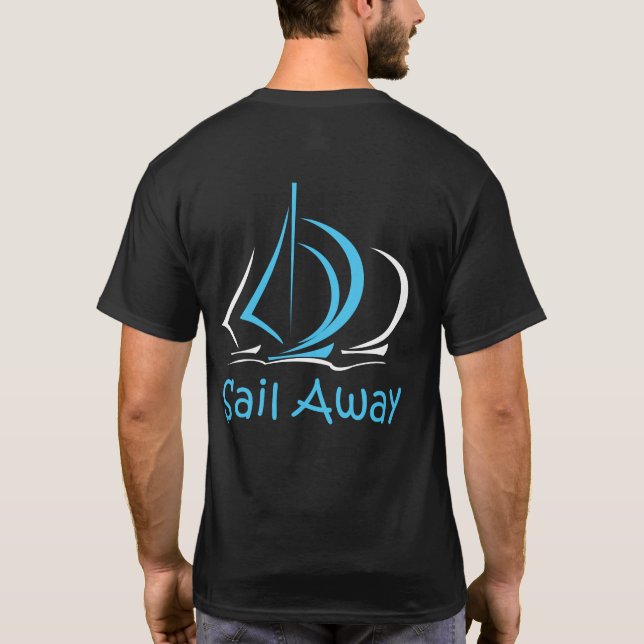 Camiseta Sail Away Sailboat Sand Ocean Gul (Verso)