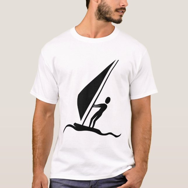 Camiseta Sailboarding - preto (Frente)