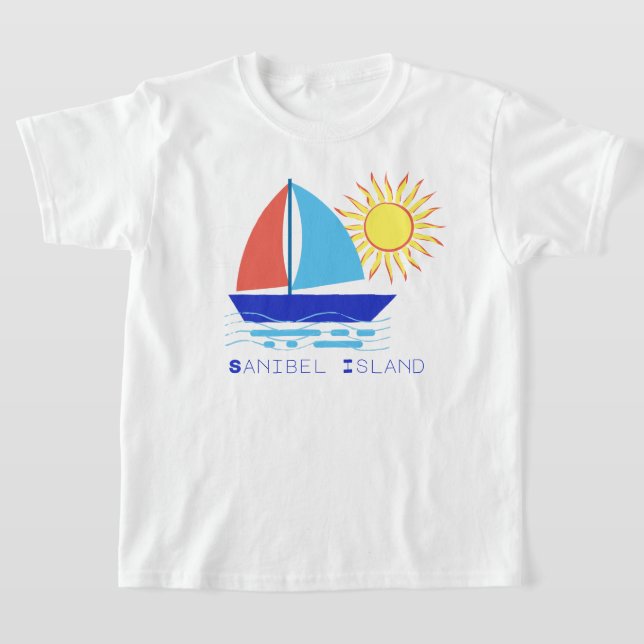 Camiseta Sailboat e Sunshine Island Sanibel (Postura )