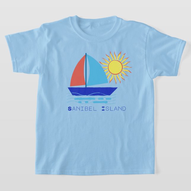 Camiseta Sailboat e Sunshine Island Sanibel (Postura )