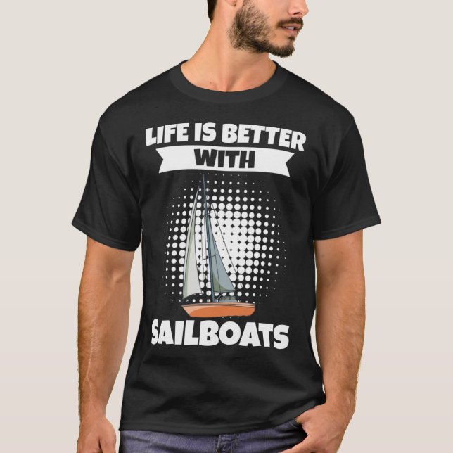 Camiseta Sailboat  With Sailboats (Frente)