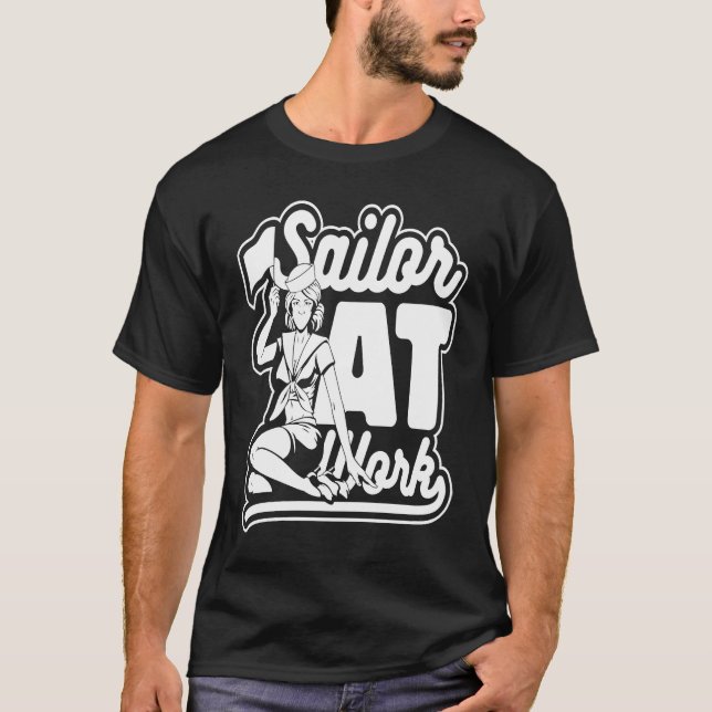 Camiseta Sailing Work Captain Boat  Sailboat Sailor (Frente)