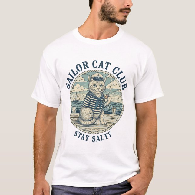 Camiseta Sailor Cat Club (Frente)