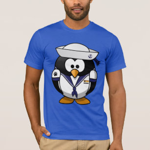 Camiseta Sailor Penguin Com Gay urso Orgulho Motifs - Camis