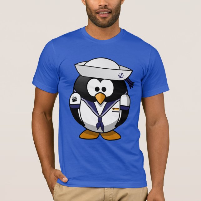 Camiseta Sailor Penguin Com Gay urso Orgulho Motifs - Camis (Frente)