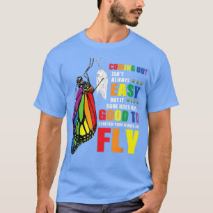 Camiseta Saindo Borboletas Esticando Asas E Voando LGBT