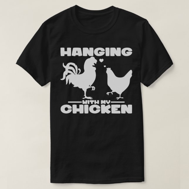 Camiseta Saindo com meu frango (Frente do Design)