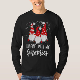 Camiseta Saindo Com Meus Gnomos Engraçado Gno De Natal Do J