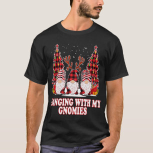 Camiseta Saindo Com Minha Rua De Gnomos Xadrezes Verdes