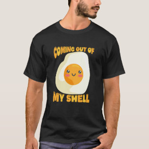 Camiseta Saindo da Minha Casca Ovo Kawaii Fofo Engraçado