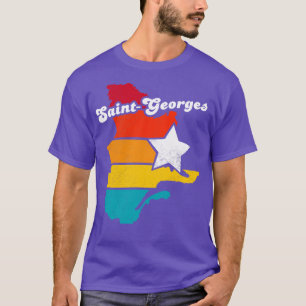 Camiseta Saint Georges Quebec Canada Vintage se afligiu Sou