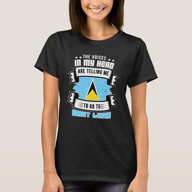 Camiseta Saint Lucia In My Head (Frente)