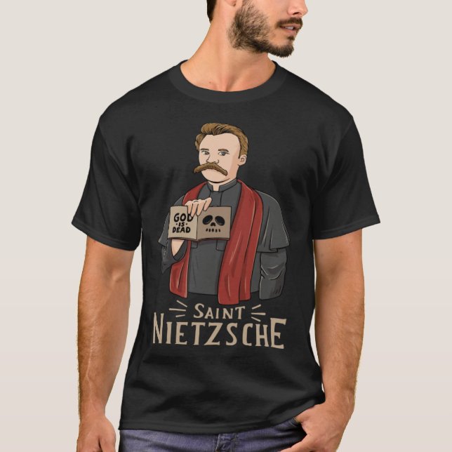 Camiseta Saint Nietzsche for a Philosophy Student (Frente)