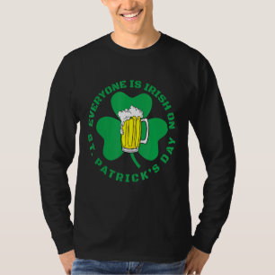 Camiseta Saint Patrick All Is Irish Shamrock Green Bee