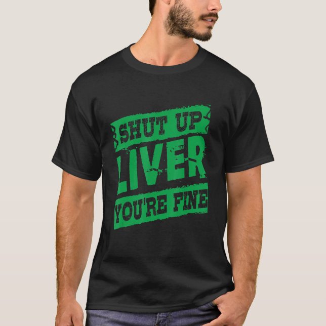 Camiseta Saint Patrick Cale A Boca Fígado Você É Uma Bela A (Frente)