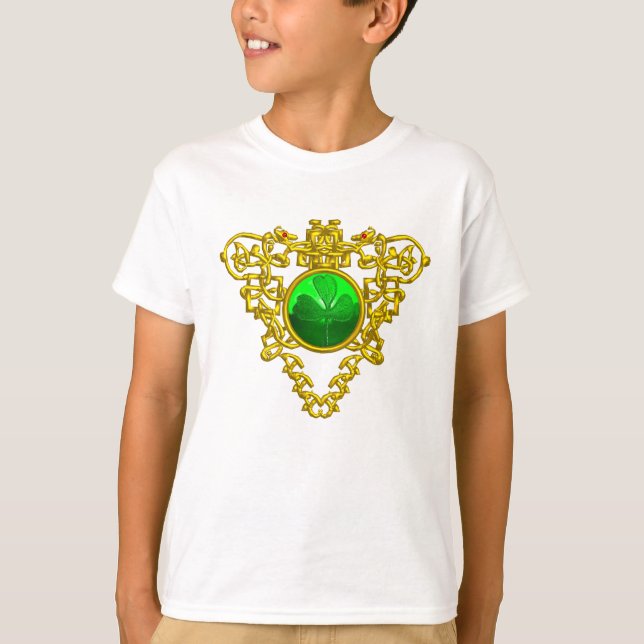 CAMISETA SAINT PATRICK É UM CORAÇÃO CELTICA COM SHAMROCK VE (Frente)